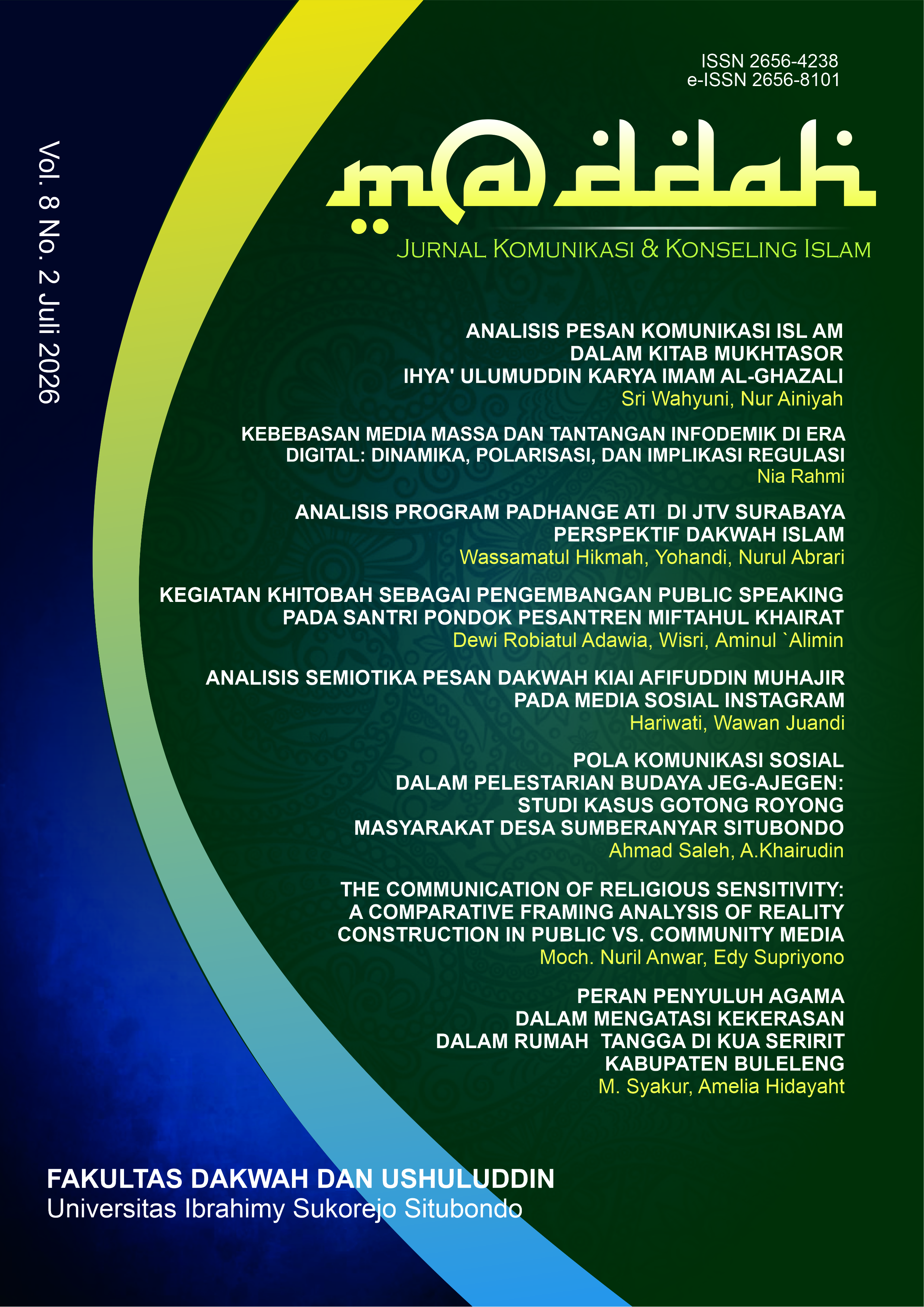 					View Vol. 8 No. 2 (2026): Jurnal Komunikasi dan Konseling Islam
				
