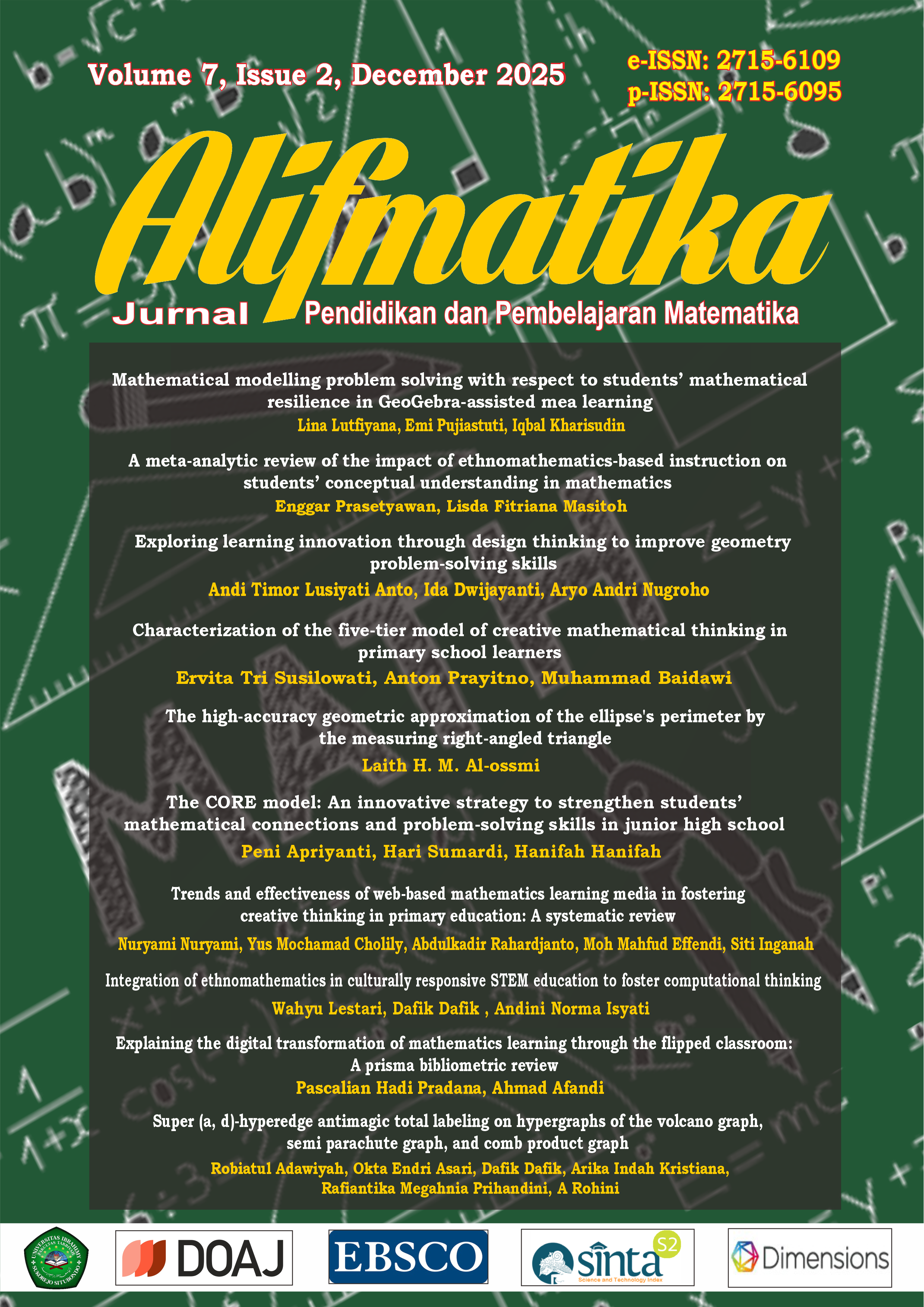 Alifmatika: Jurnal Pendidikan dan Pembelajaran Matematika